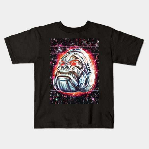 Electric Gorilla Kids T-Shirt by Villainmazk